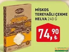 MİSKOS TEREYAĞLI ÇEKME HELVA 240 G fiyat ve kampanya bilgisi